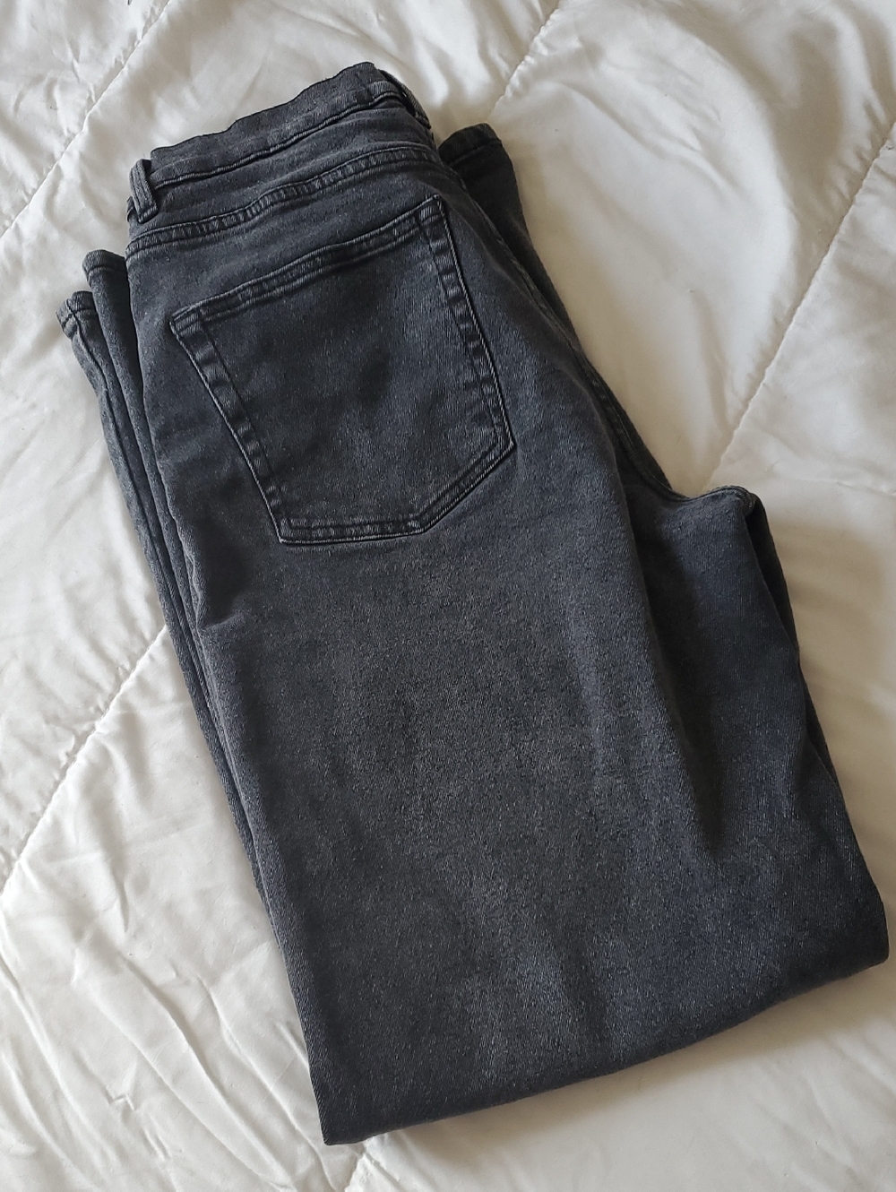 Ardene Black/Charcoal High-Rise Wide Leg Jeans